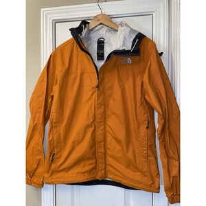 The North Face Mens Small HyVent Jacket Burnt Orange Hooded